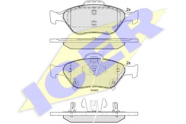 Комплект тормозных колодок, дисковый тормоз