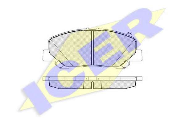 Комплект тормозных колодок, дисковый тормоз