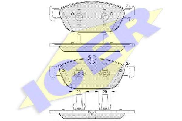 Комплект тормозных колодок, дисковый тормоз