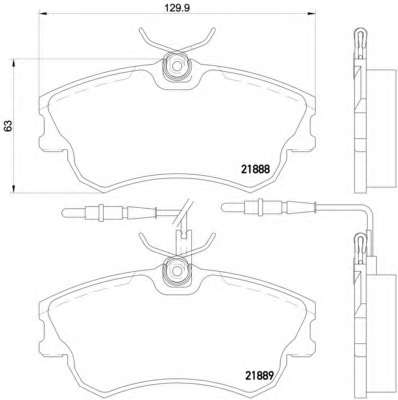 Комплект тормозных колодок, дисковый тормоз