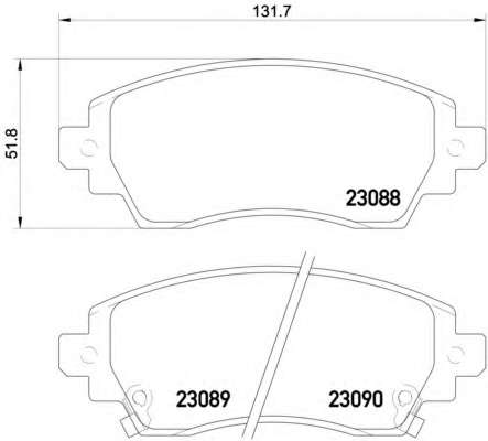 Комплект тормозных колодок, дисковый тормоз