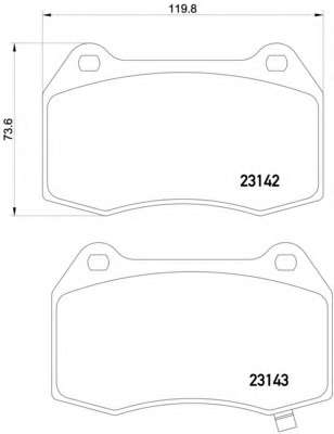 Комплект тормозных колодок, дисковый тормоз