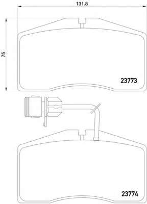 Комплект тормозных колодок, дисковый тормоз