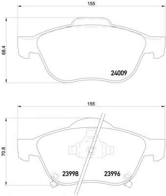 Комплект тормозных колодок, дисковый тормоз