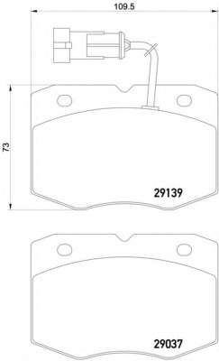 Комплект тормозных колодок, дисковый тормоз
