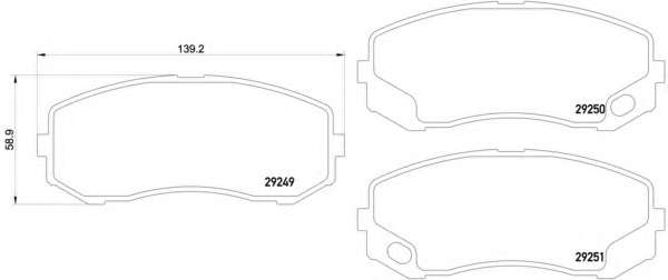 Комплект тормозных колодок, дисковый тормоз