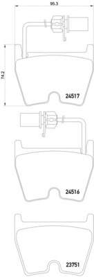 Комплект тормозных колодок, дисковый тормоз