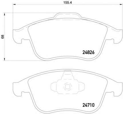 Комплект тормозных колодок, дисковый тормоз