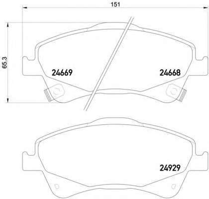Комплект тормозных колодок, дисковый тормоз