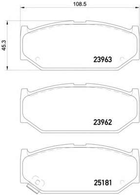 Комплект тормозных колодок, дисковый тормоз