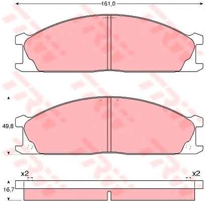 Комплект тормозных колодок, дисковый тормоз