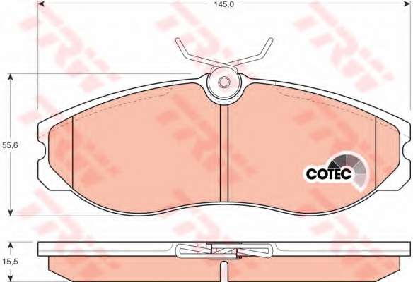 Комплект тормозных колодок, дисковый тормоз