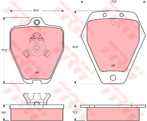 Комплект тормозных колодок, дисковый тормоз