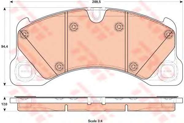 Комплект тормозных колодок, дисковый тормоз