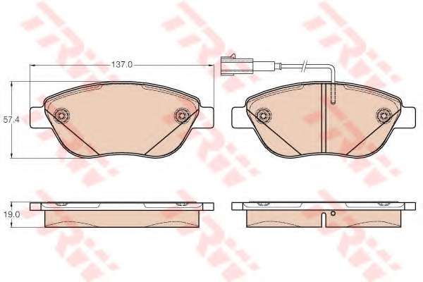 Комплект тормозных колодок, дисковый тормоз