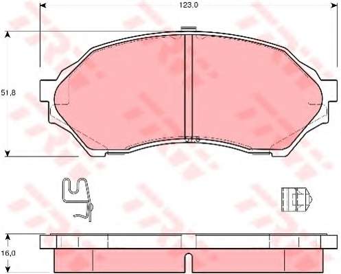 Комплект тормозных колодок, дисковый тормоз