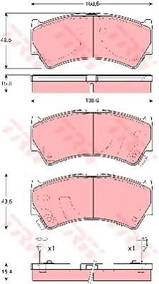 Комплект тормозных колодок, дисковый тормоз