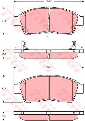 Комплект тормозных колодок, дисковый тормоз