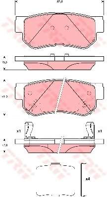 Комплект тормозных колодок, дисковый тормоз