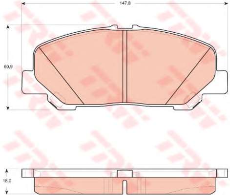 Комплект тормозных колодок, дисковый тормоз