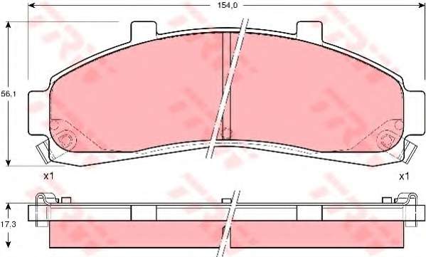 Комплект тормозных колодок, дисковый тормоз