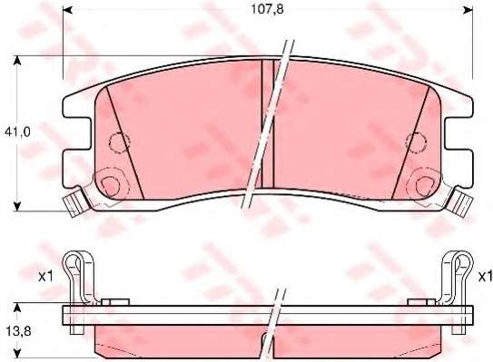 Комплект тормозных колодок, дисковый тормоз