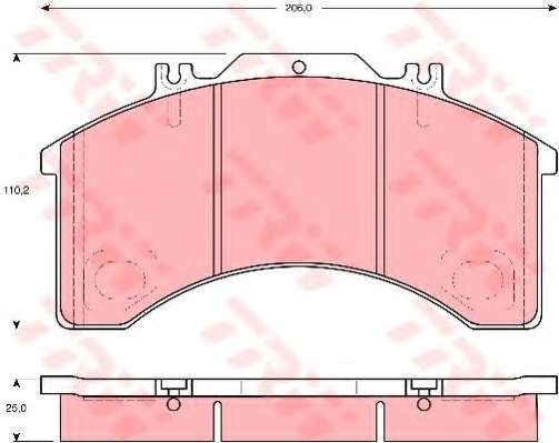 Комплект тормозных колодок, дисковый тормоз