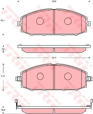 Комплект тормозных колодок, дисковый тормоз