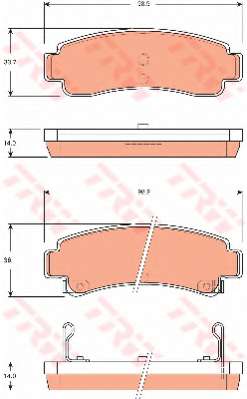 Комплект тормозных колодок, дисковый тормоз