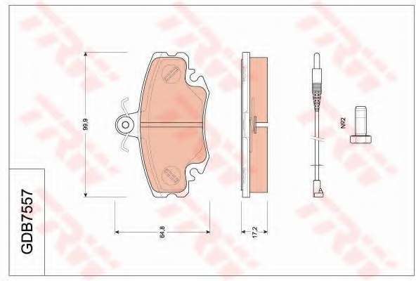 Комплект тормозных колодок, дисковый тормоз