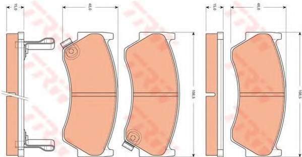 Комплект тормозных колодок, дисковый тормоз