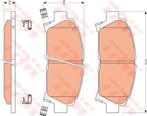 Комплект тормозных колодок, дисковый тормоз