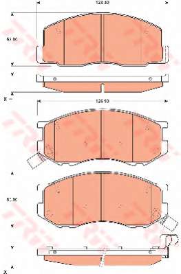 Комплект тормозных колодок, дисковый тормоз