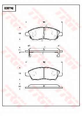 Комплект тормозных колодок, дисковый тормоз