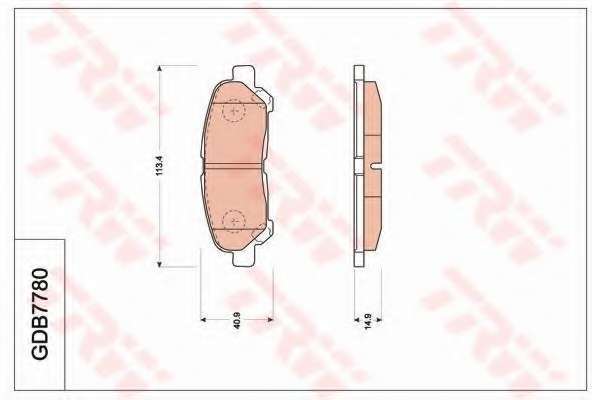Комплект тормозных колодок, дисковый тормоз