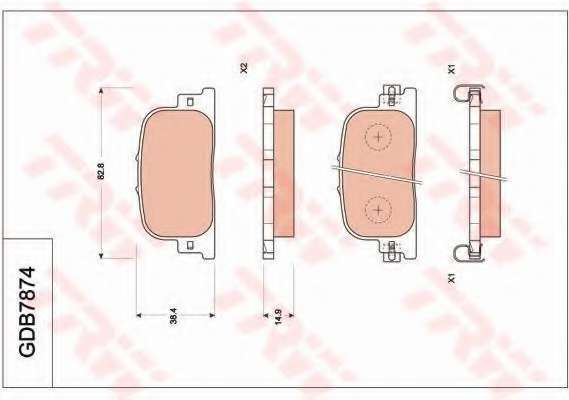 Комплект тормозных колодок, дисковый тормоз