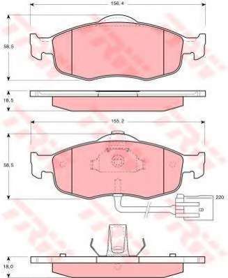 Комплект тормозов, дисковый тормозной механизм