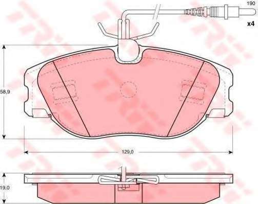 Комплект тормозов, дисковый тормозной механизм