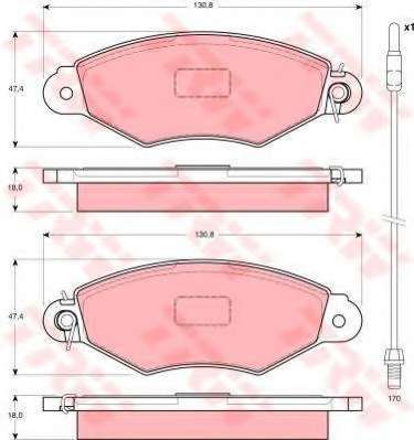 Комплект тормозов, дисковый тормозной механизм