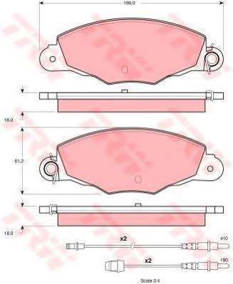 Комплект тормозов, дисковый тормозной механизм