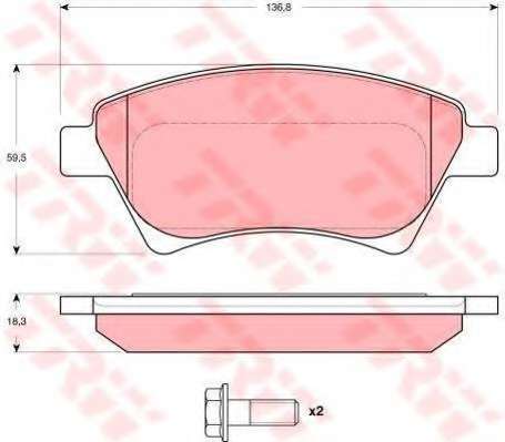 Комплект тормозов, дисковый тормозной механизм