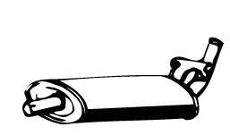 Средний глушитель выхлопных газов