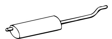 Средний глушитель выхлопных газов