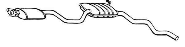 Средний глушитель выхлопных газов