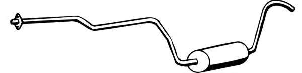 Средний глушитель выхлопных газов