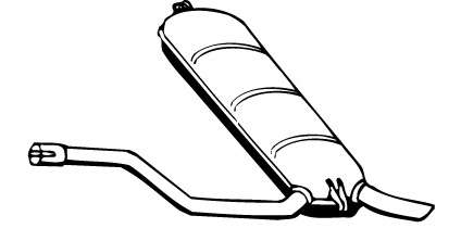 Глушитель выхлопных газов конечный