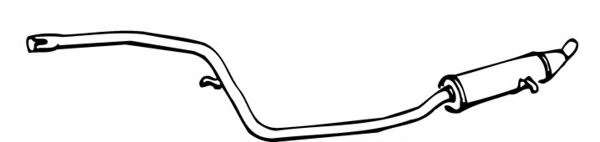 Средний глушитель выхлопных газов