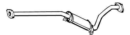 Средний глушитель выхлопных газов