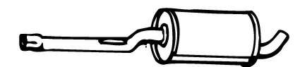 Средний глушитель выхлопных газов