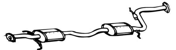 Средний глушитель выхлопных газов